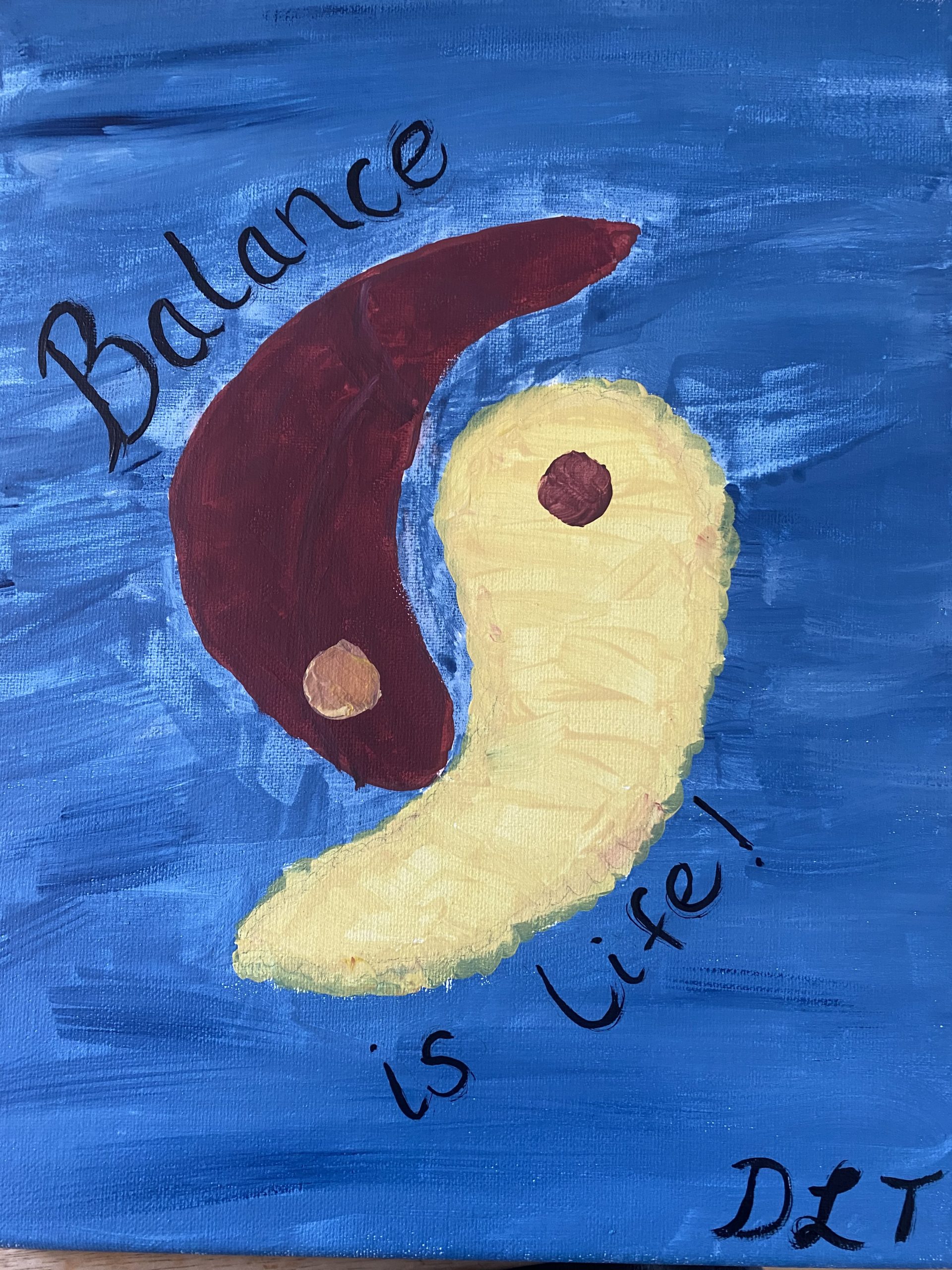 I chose to depict the liver and the pancreas in a yin yang symbol to show that the two organs work together to keep blood glucose and insulin balanced in the body. 